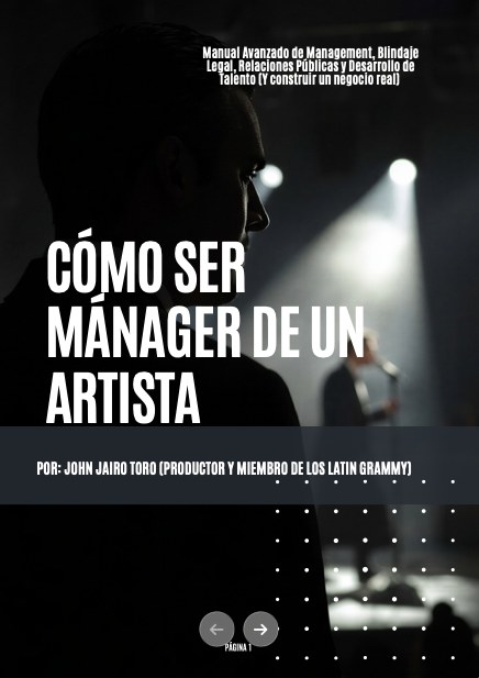 Portada: Cómo ser manager de un artista